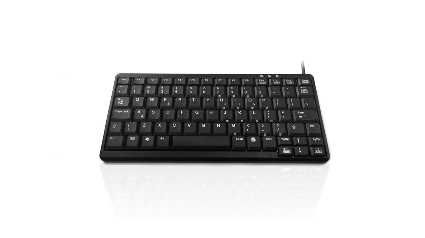 Ceratech KYB500-K82A-US Wired PS/2 & USB Compact Keyboard, QWERTY (US), Black