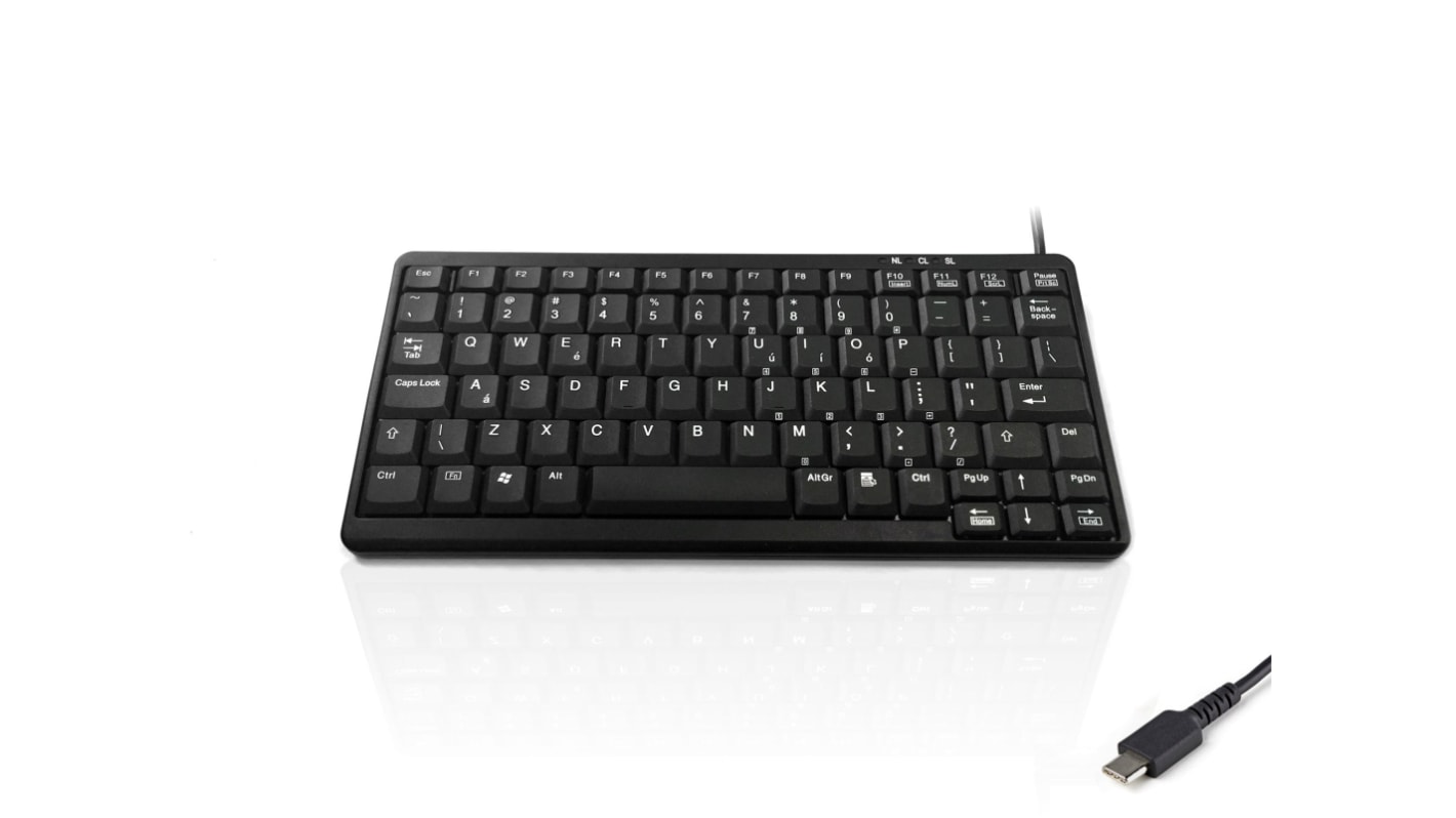 Ceratech KYB500-K82A-US-C Wired USB Compact Keyboard, QWERTY (US), Black