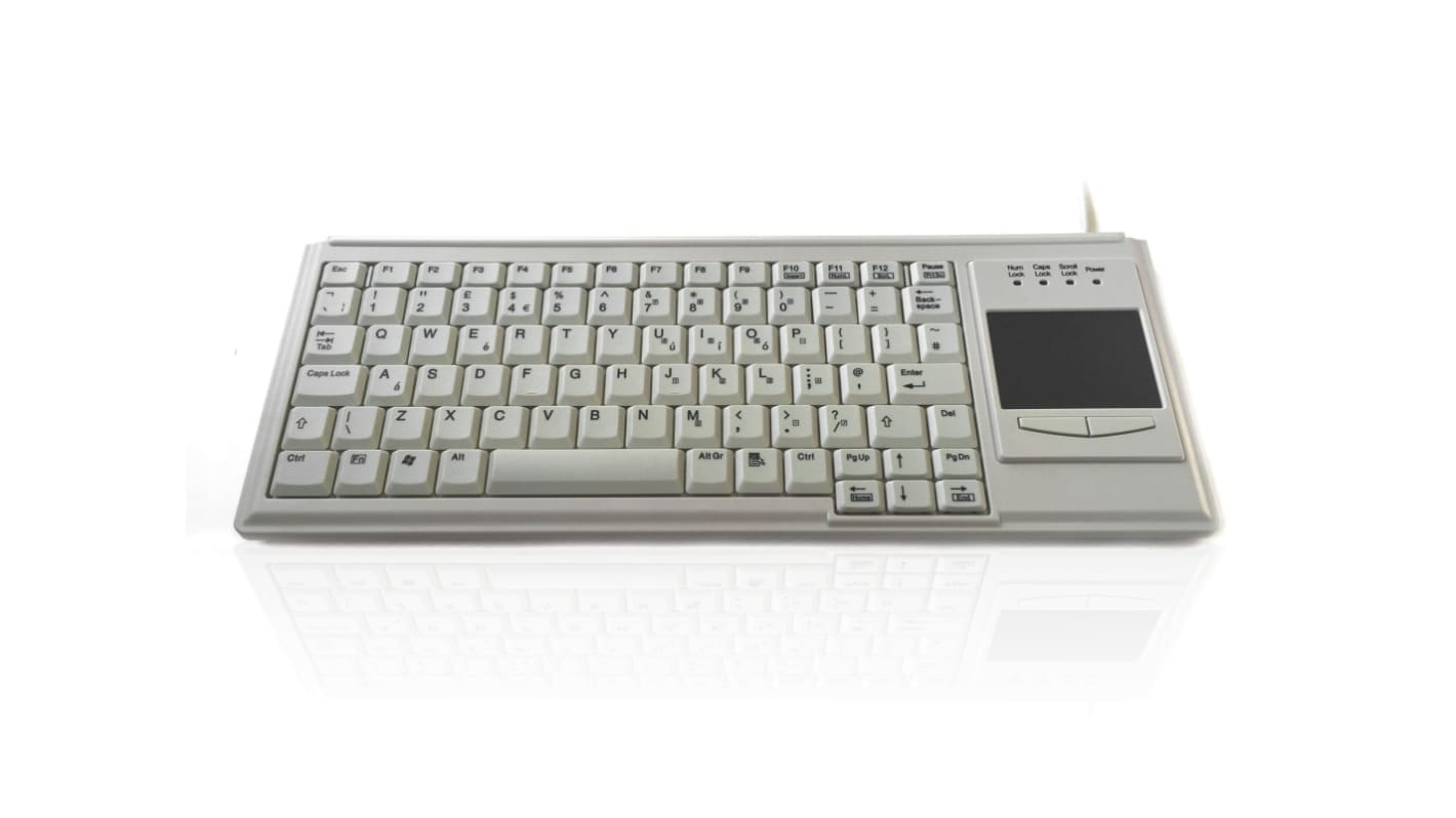 Ceratech KYB500-K82B-W Tastatur QWERTY (GB) Kabelgebunden Weiß USB Touchpad