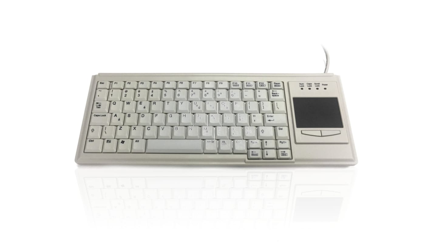 Ceratech KYB500-K82B-W-US Tastatur QWERTY (UNS) Kabelgebunden Weiß USB Touchpad