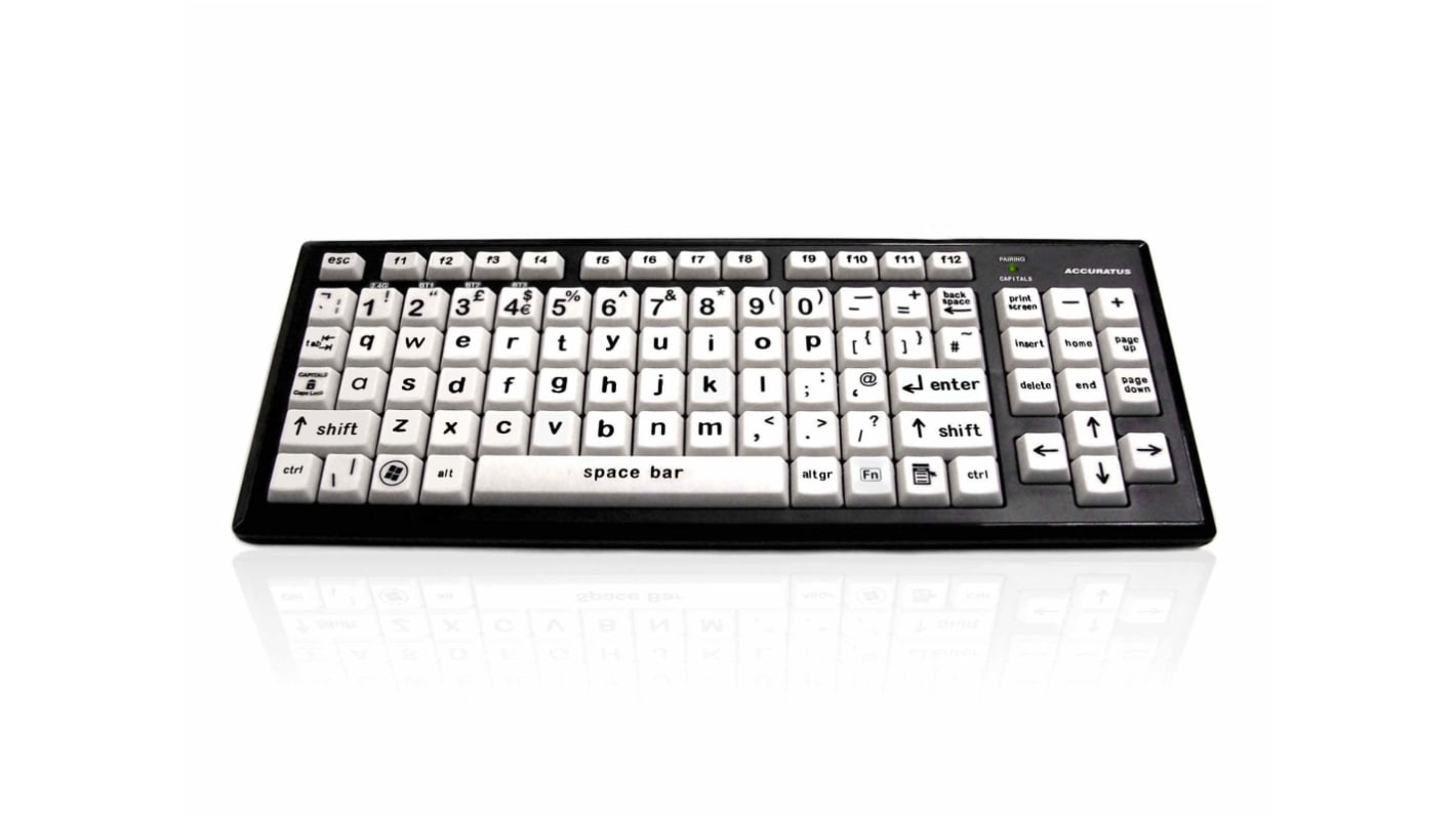 Teclado Ceratech, Inalámbrico, Multicolor, Bluetooth, Discapacidad visual, QWERTY (UK)