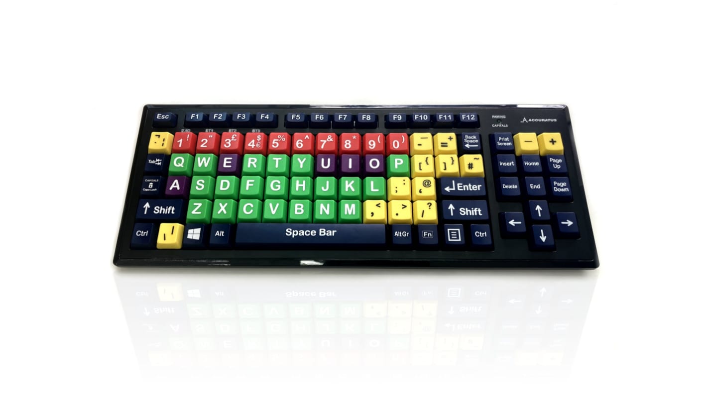 Teclado Ceratech, Inalámbrico, Multicolor, Bluetooth, Enseñanza infantil, QWERTY (UK)