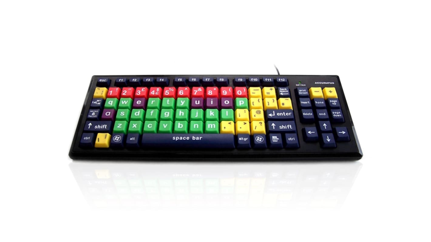 Teclado Ceratech, , Con cable, Multicolor, USB, Enseñanza infantil, QWERTY (UK)