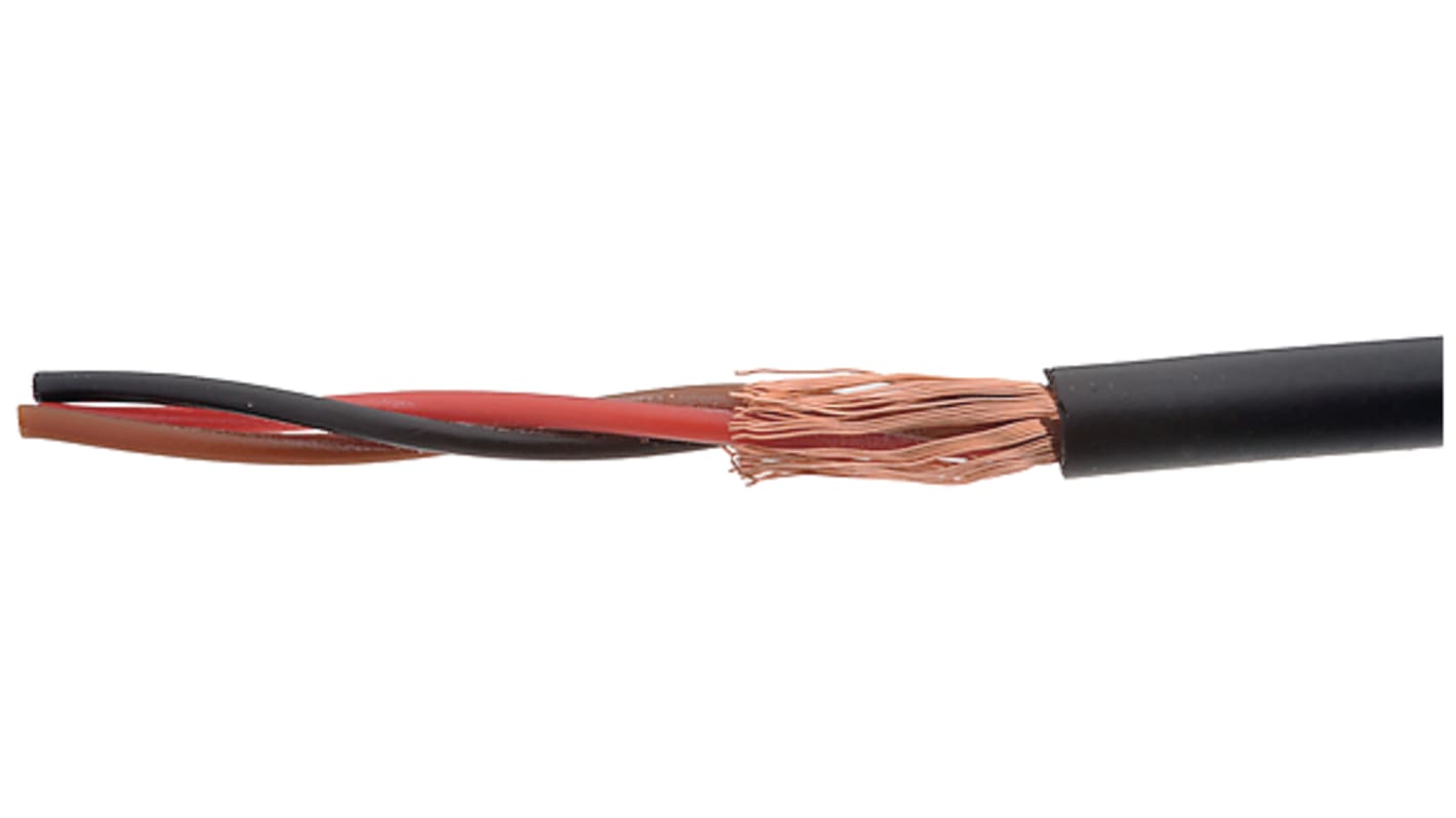 Kabeltronik Twisted Pair Cable, 3 Cores, 0.08 mm², Screened, 28 AWG, 100m, Control Cable