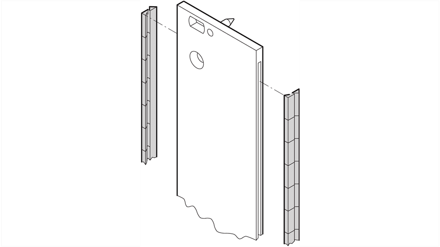 Accesorios de montaje para rack nVent SCHROFF serie 21101 de Acero Inoxidable, para usar con Panel frontal, 100 unidades