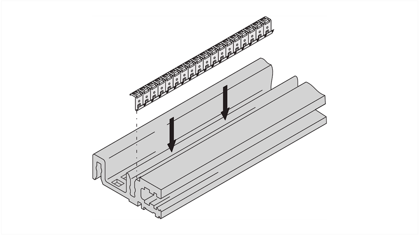 Accesorios de montaje para rack nVent SCHROFF serie 24560 de Acero Inoxidable, para usar con Panel frontal, 100 unidades