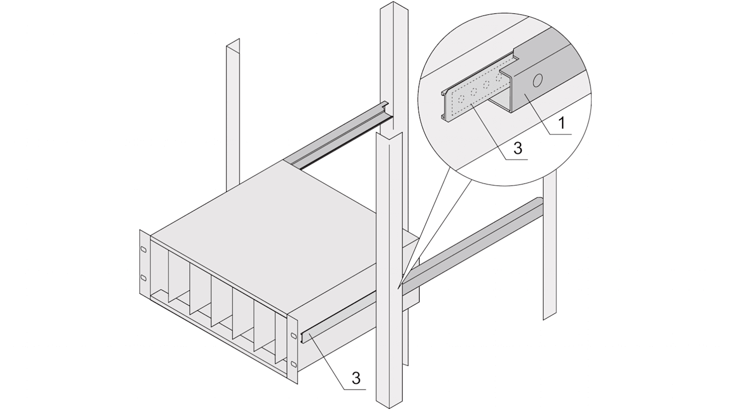 nVent SCHROFF 24562 Series Adapter for Use with Subracks