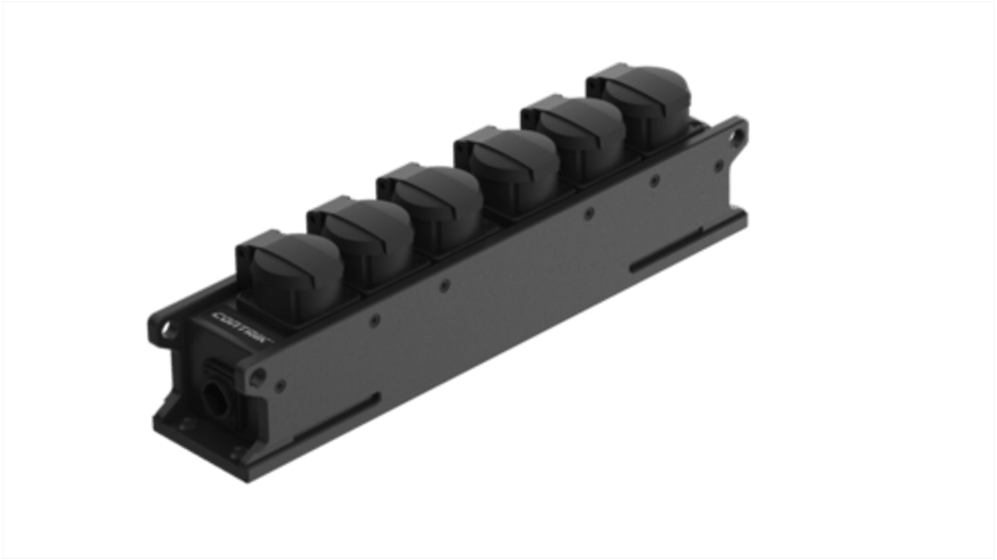 Neutrik 1 Gang Power Distribution Unit, 16A, 250 V ac