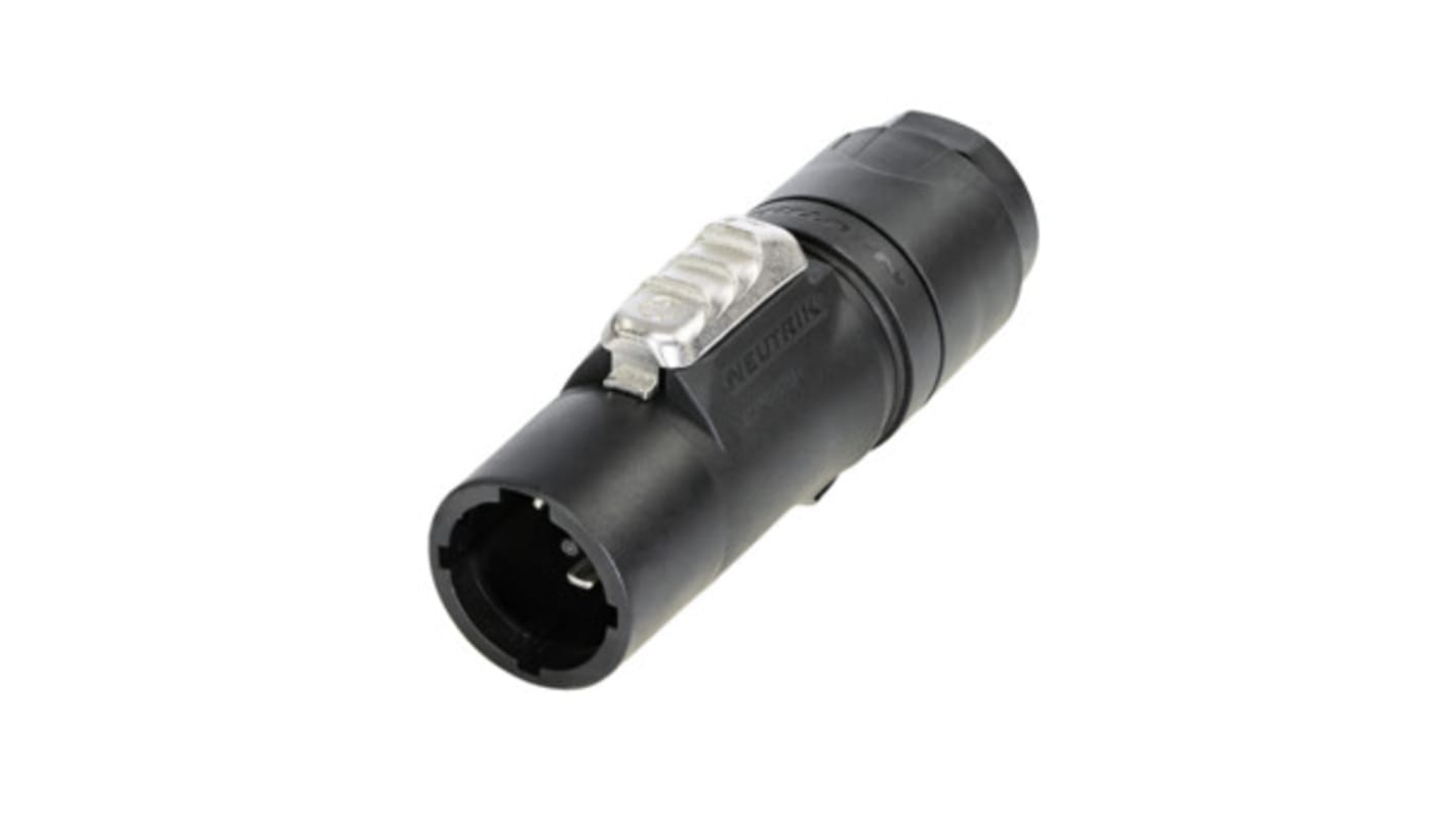 Neutrik, NAC3MX IP65 Black Cable 2 + PE Industrial Power Socket, Rated At 16A, 250 V ac