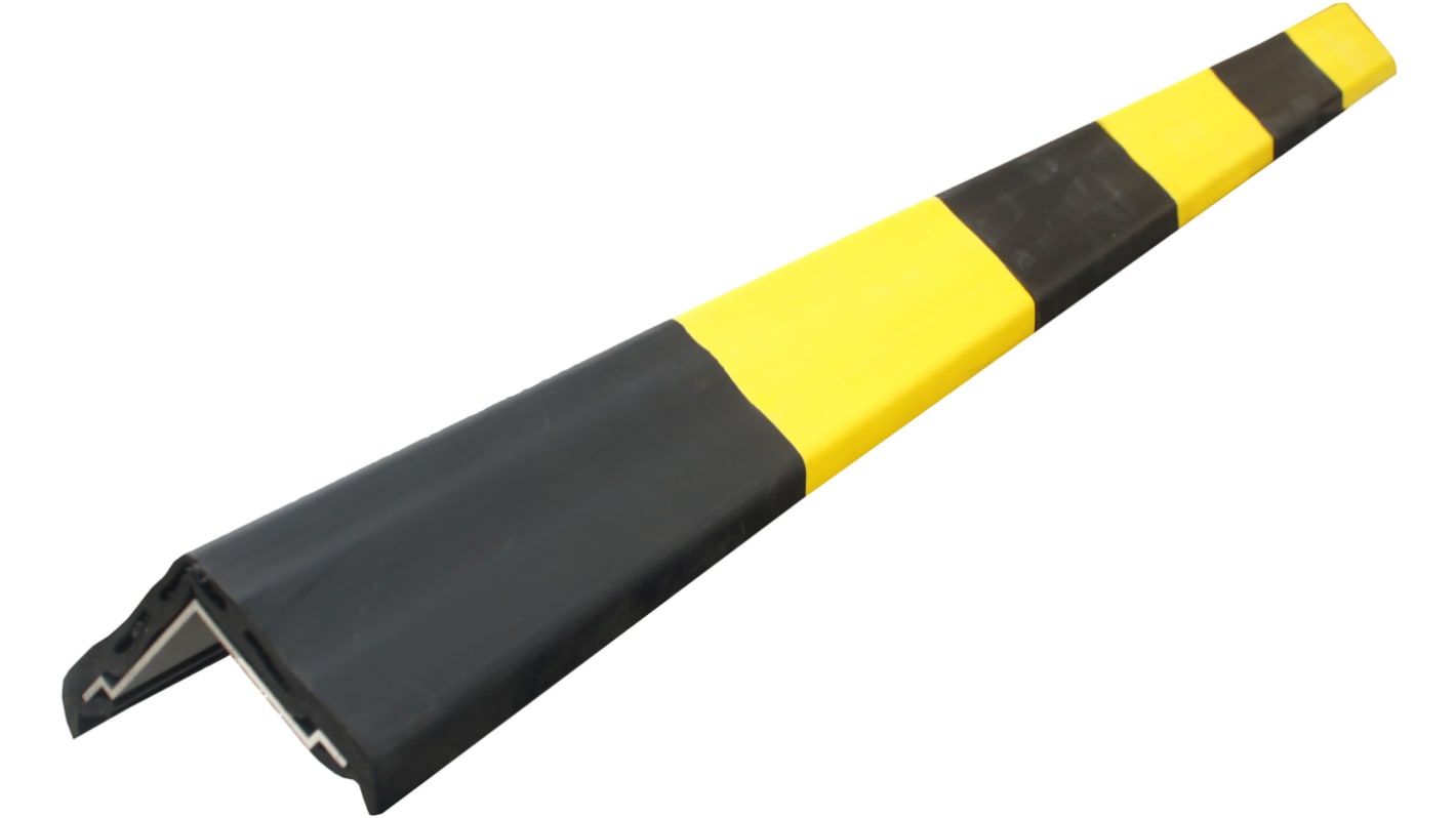 RS PRO Aluminium Absperrposten für den Einsatz auf Ecke, Kante Ecke, 50mm x 1140mm, Schwarz, Gelb