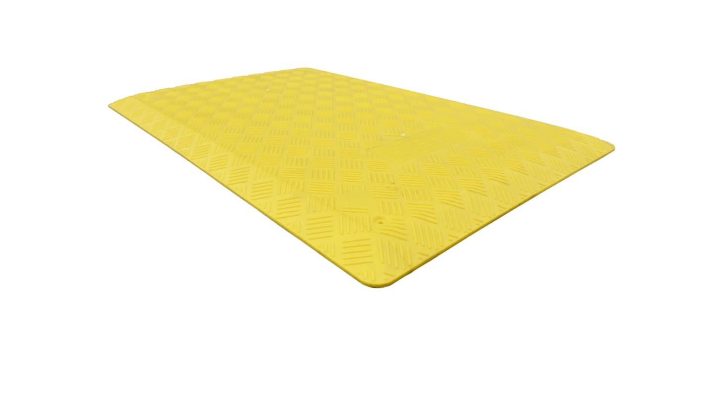 RS PRO Yellow Anti-Slip Polypropylene, Steel Mat, Raised Texture Finish 1220mm x 800mm