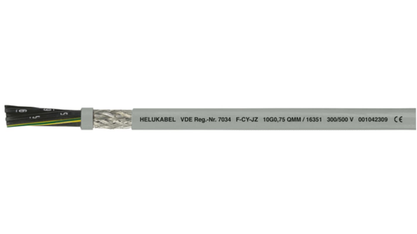 Cavo a coppia intrecciata Helukabel Grigio, 18 AWG, Controllo