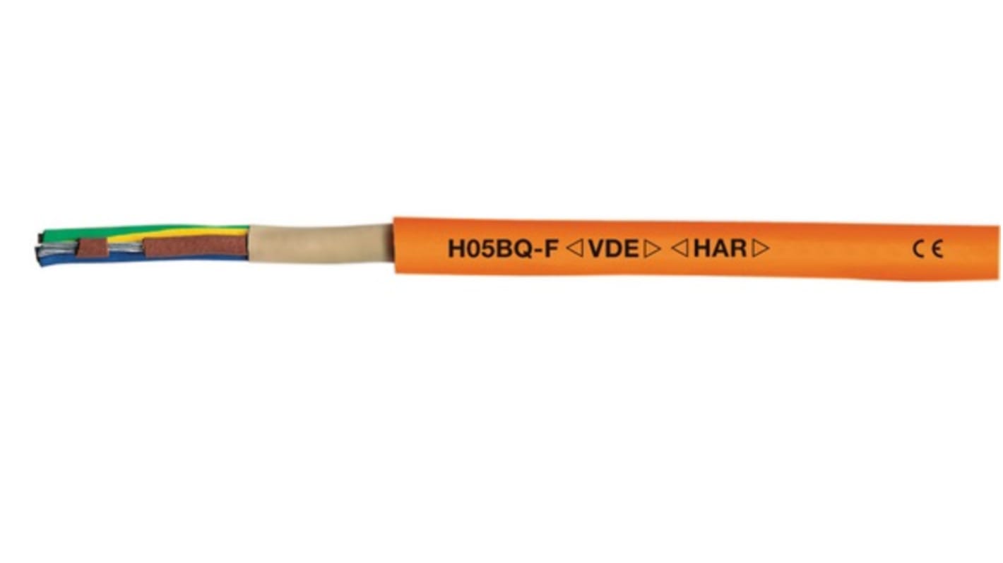 Helukabel Twisted Pair Cable, 5 Cores, 2.5 mm², 14 AWG, 100m, Mains Cable