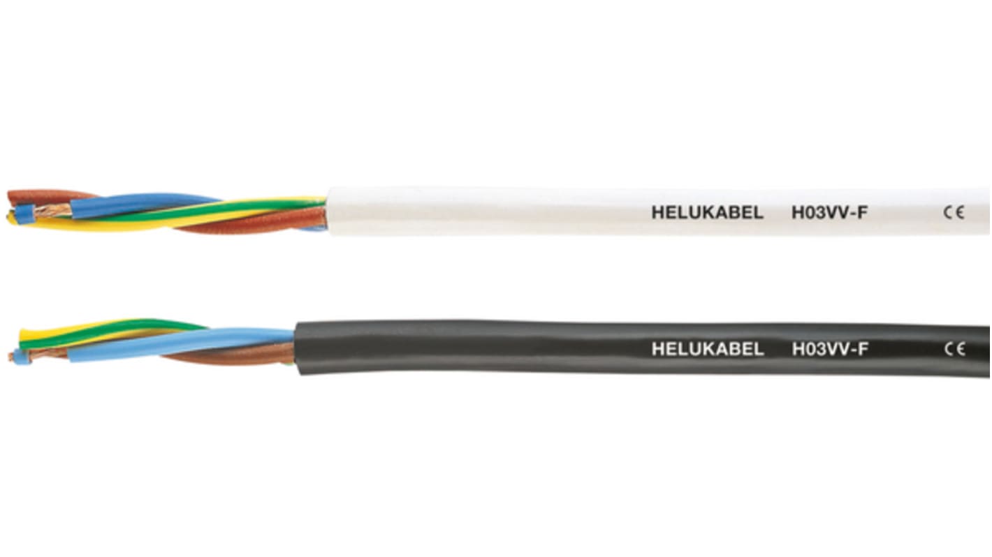 Helukabel Twisted Pair Cable, 3 Cores, 1.5 mm², 16 AWG, 100m, Mains Cable