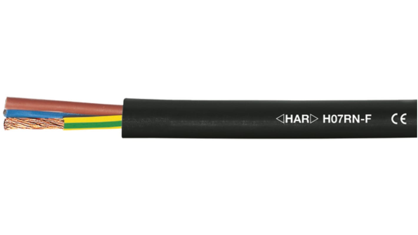 Helukabel Twisted Pair Cable, 1.5 mm², 4 Cores, 16 AWG, 100m, Black Sheath