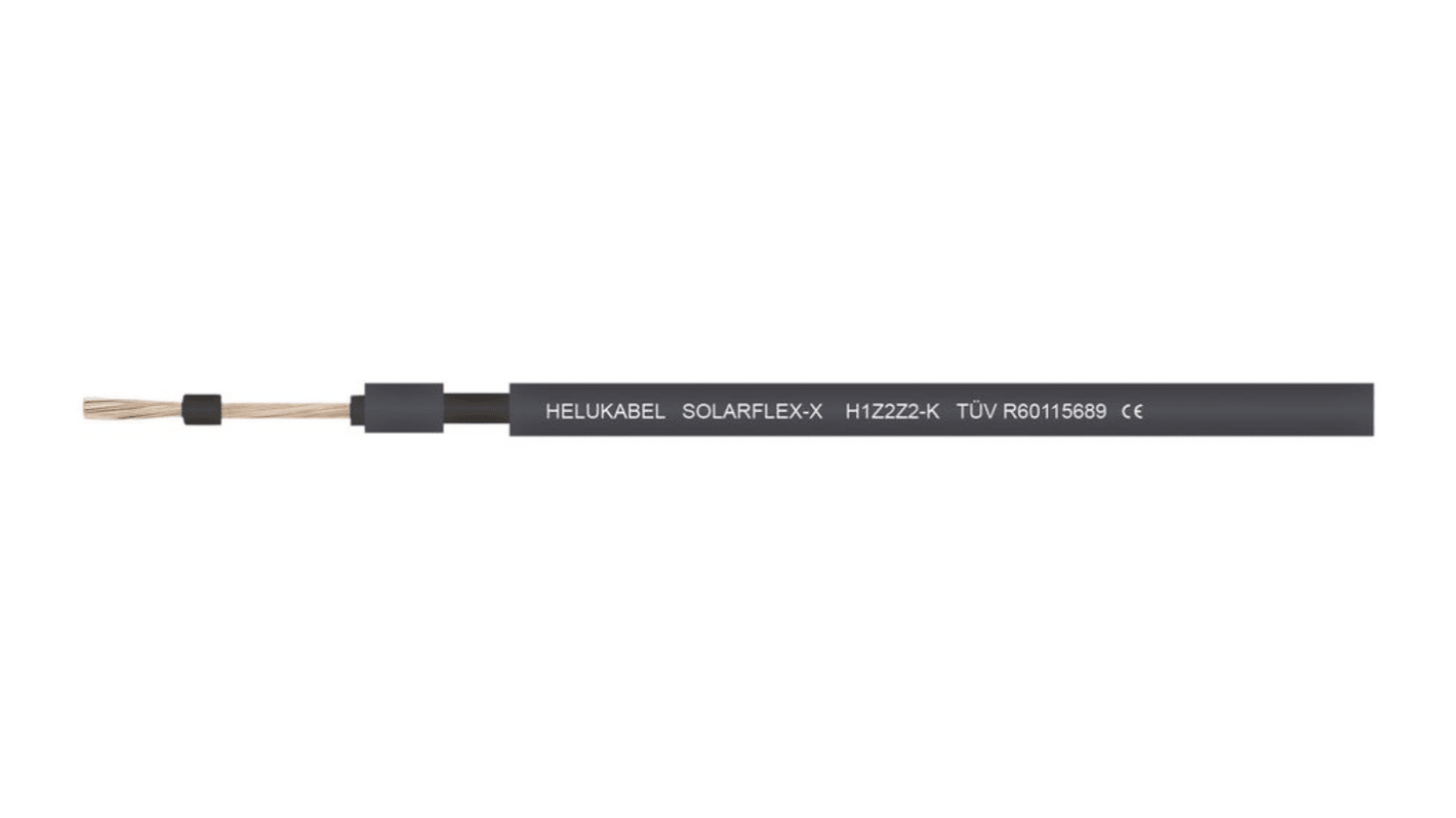 Helukabel 黑色 光伏电缆, 10 mm²横截面积, -40 至 + 120 °C