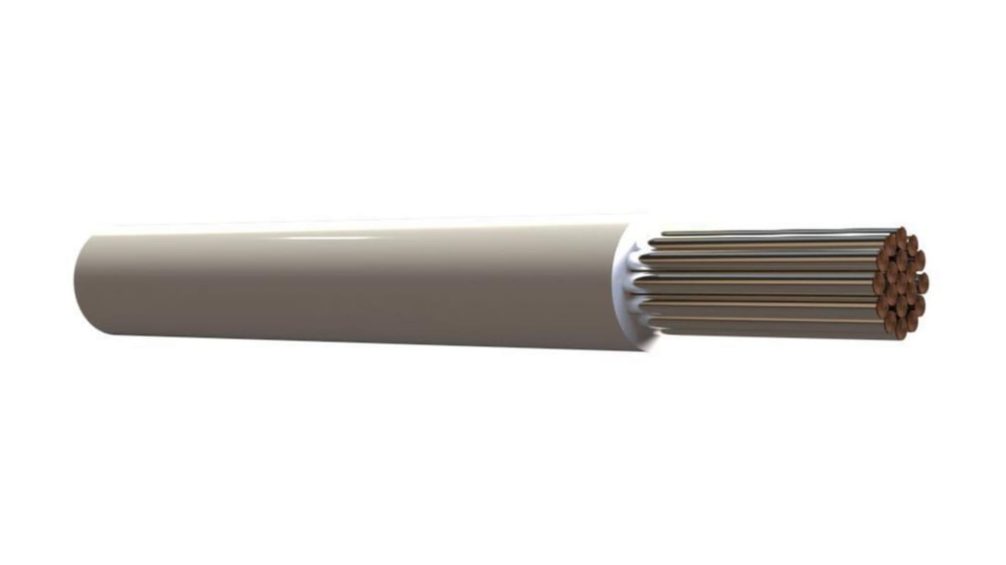 Habia E1619 Series White 0.96 mm² Hook Up Wire, 18 AWG, 100m, PTFE Insulation, E 1819 WHITE