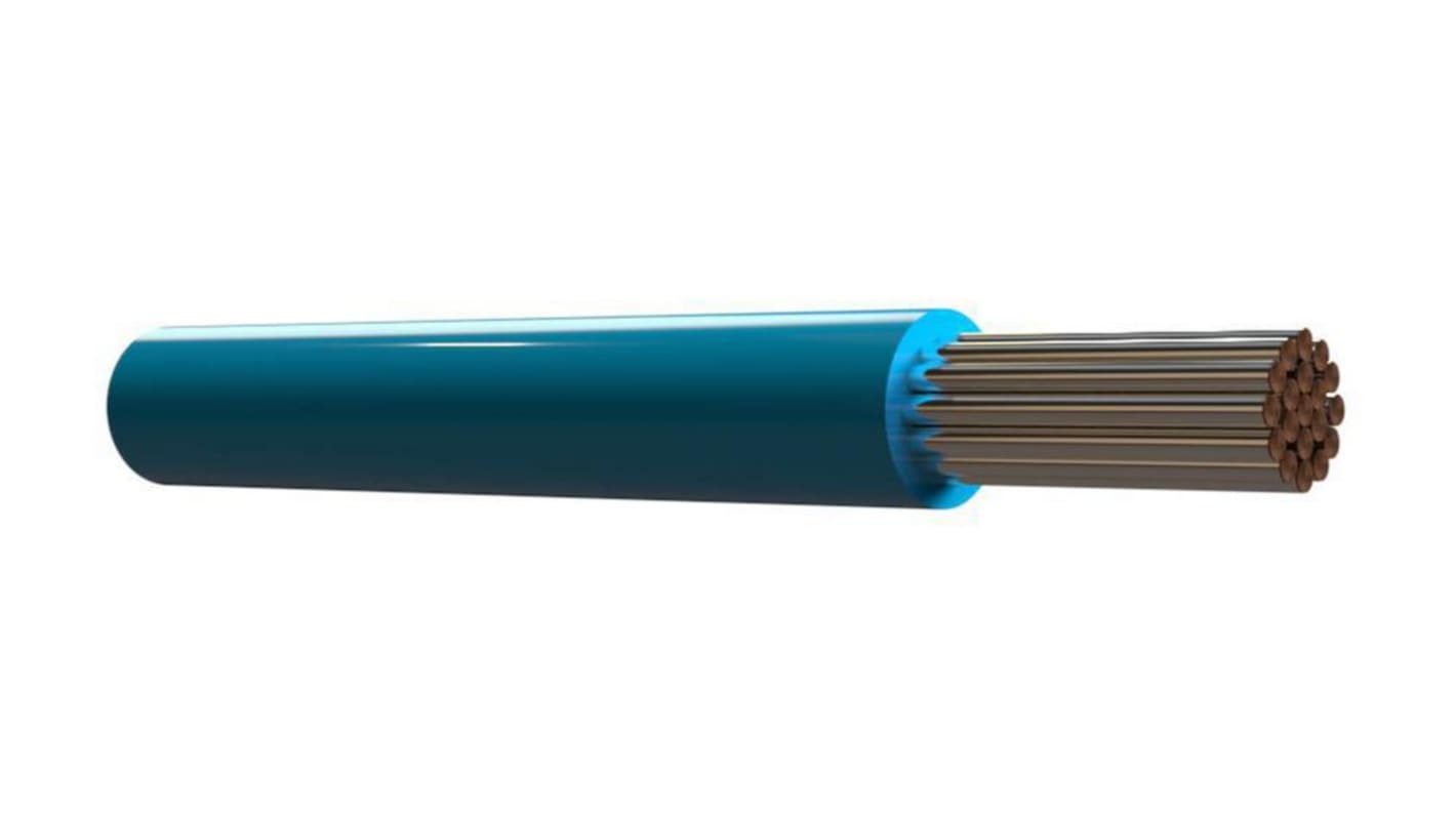 Habia E 2419 Series Blue 0.24 mm² Hook Up Wire, 24 AWG, 100m, PTFE Insulation, E 2419 BLUE