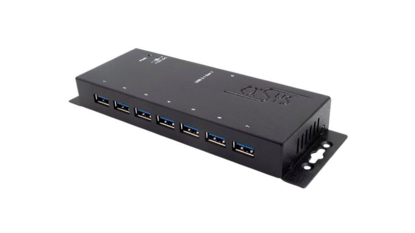Exsys, USB 3.1 USB-Hub, 7 USB Ports, USB A, USB B, USB, 178 x 60 x 23mm