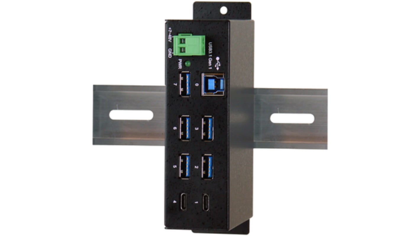 Hub USB Exsys, EX-1197HMS, USB 3.0, USB 3.1 USB 7 Bus USB USB A, USB C