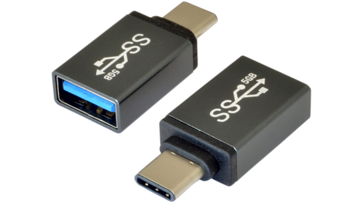 Exsys Straight, Direct Mounting, Plug Type USB-C 3.0, 3.1 USB Adaptor