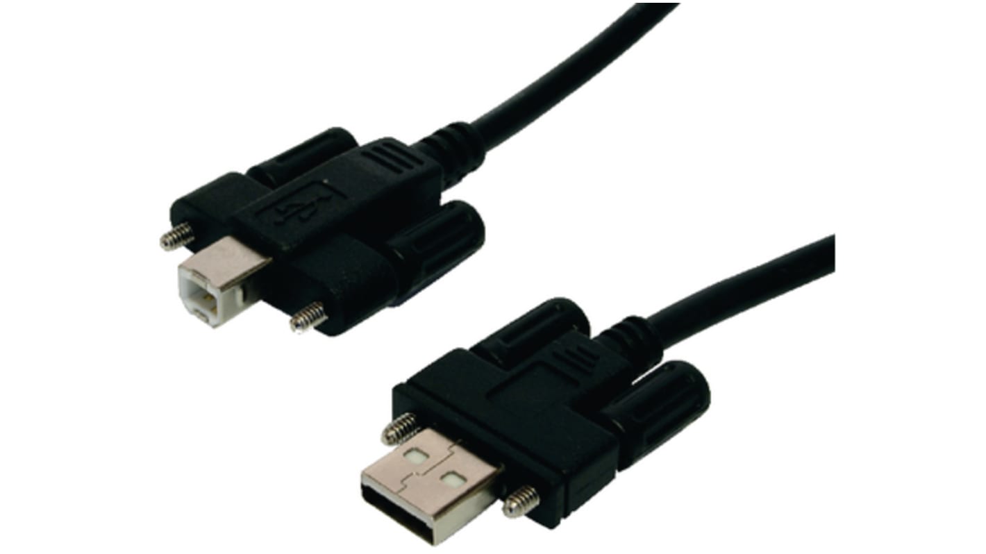 Exsys USB 2.0, Male USB A to Male USB B, 2m