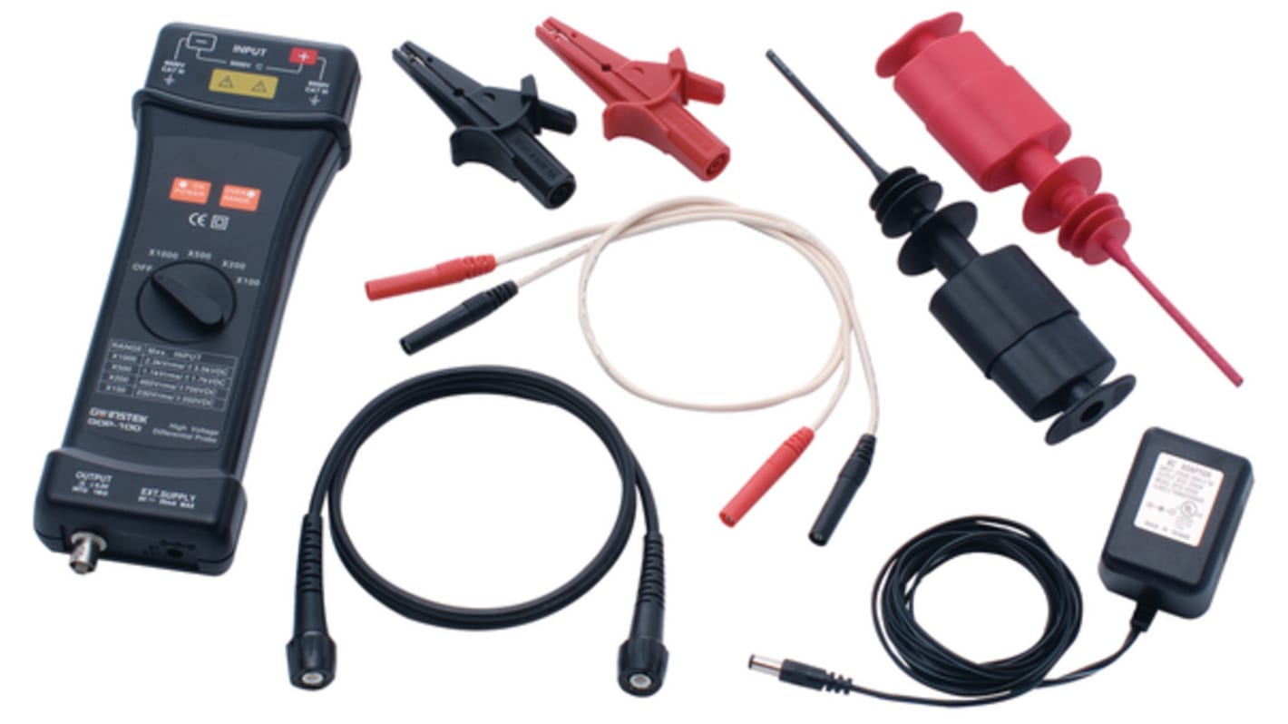 GW Instek GDP Series GDP-100 Oscilloscope Probe, Differential Type, 100MHz, BNC Connector