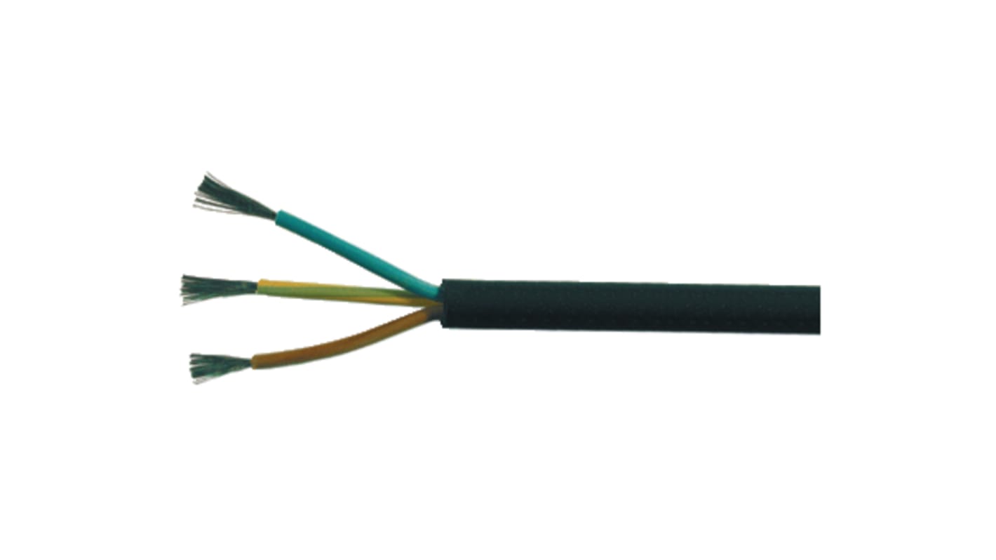 Kabeltronik, Mains, 100m 5 Core, Black Power Cable
