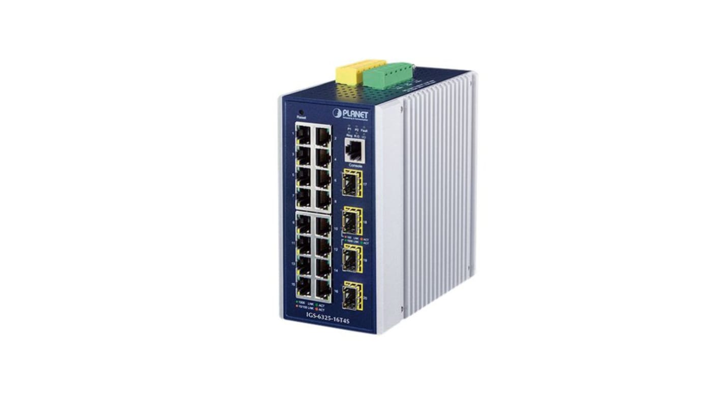 Planet-Wattohm IGS-6325-16T4S Industrial-Ethernet-Switch 20-Port Verwaltet