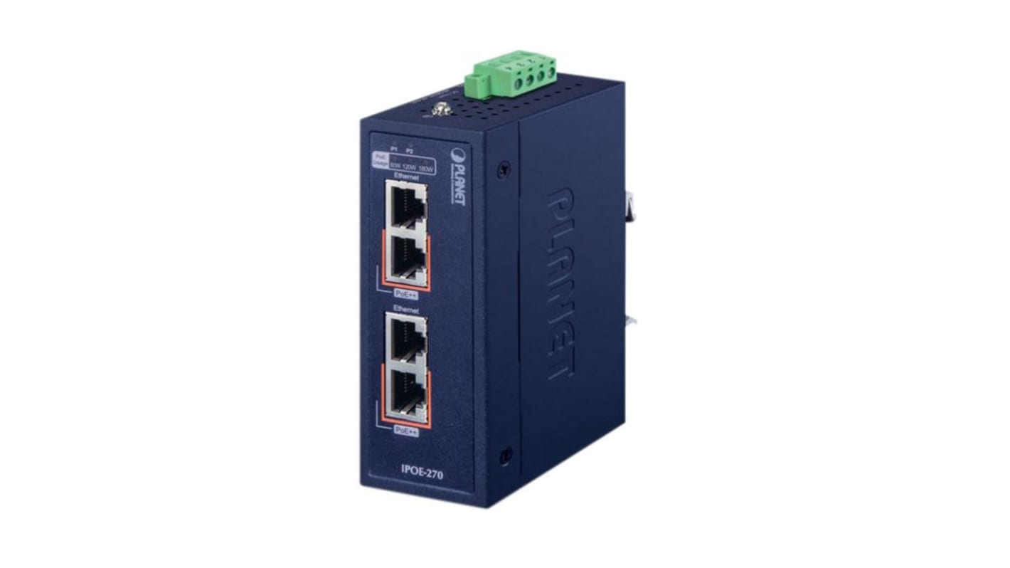 Iniettore PoE Planet, 180W, 2 porte