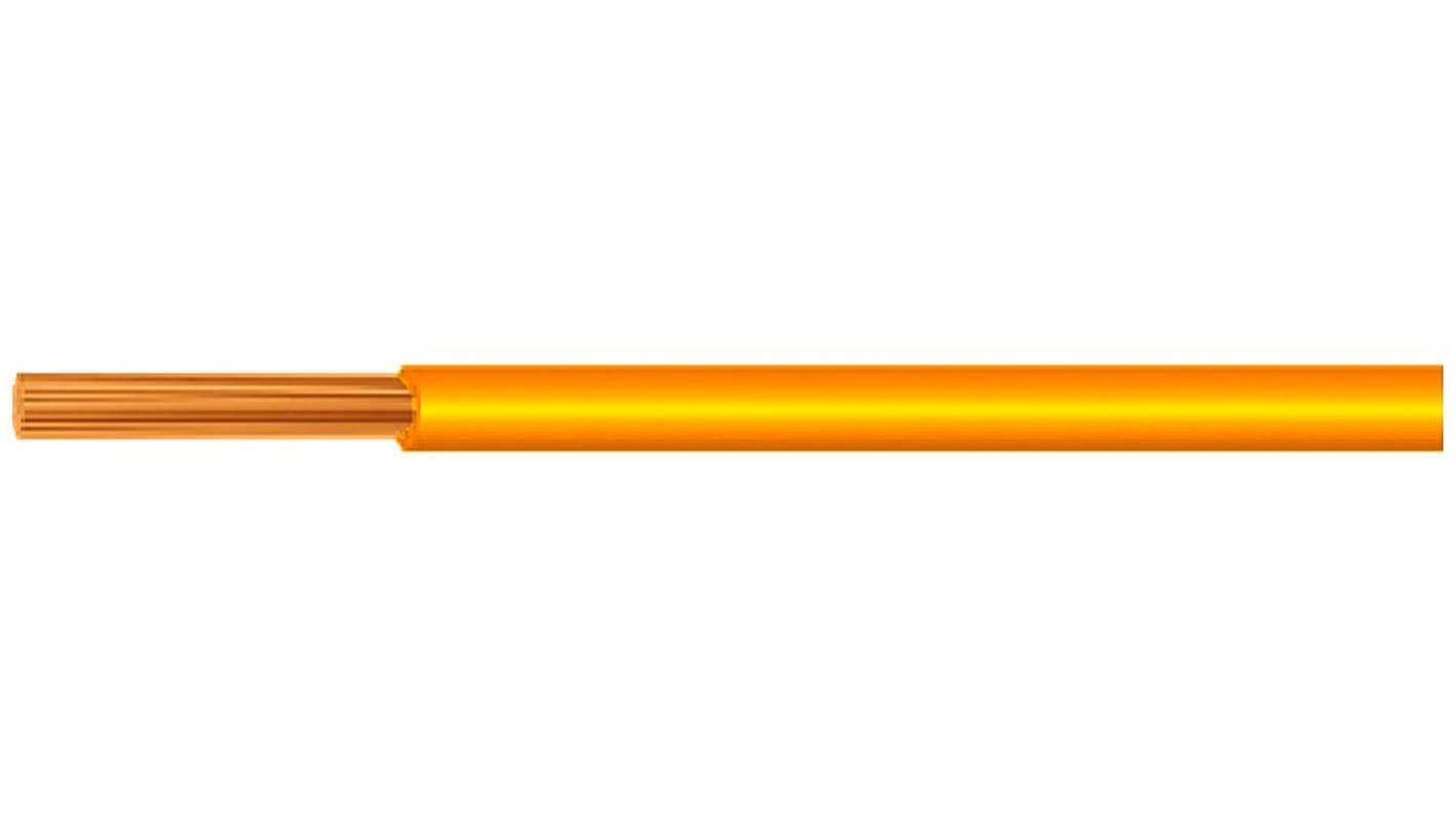 Kabeltronik LIYV Series Yellow 0.5 mm² Hook Up Wire, 20 AWG, 100m, PVC Insulation