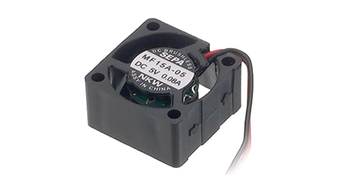 Sepa dc-Axiallüfter, 5 VDC, 15 x 15 x 8mm, 0.6m³/h