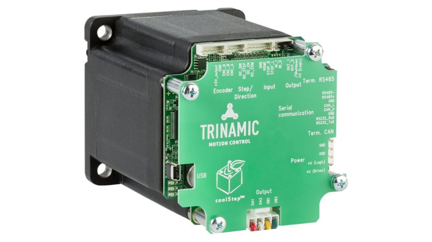 Trinamic 55 V Stepmotor, 7Nm holdemoment, 12.7mm akseldiameter