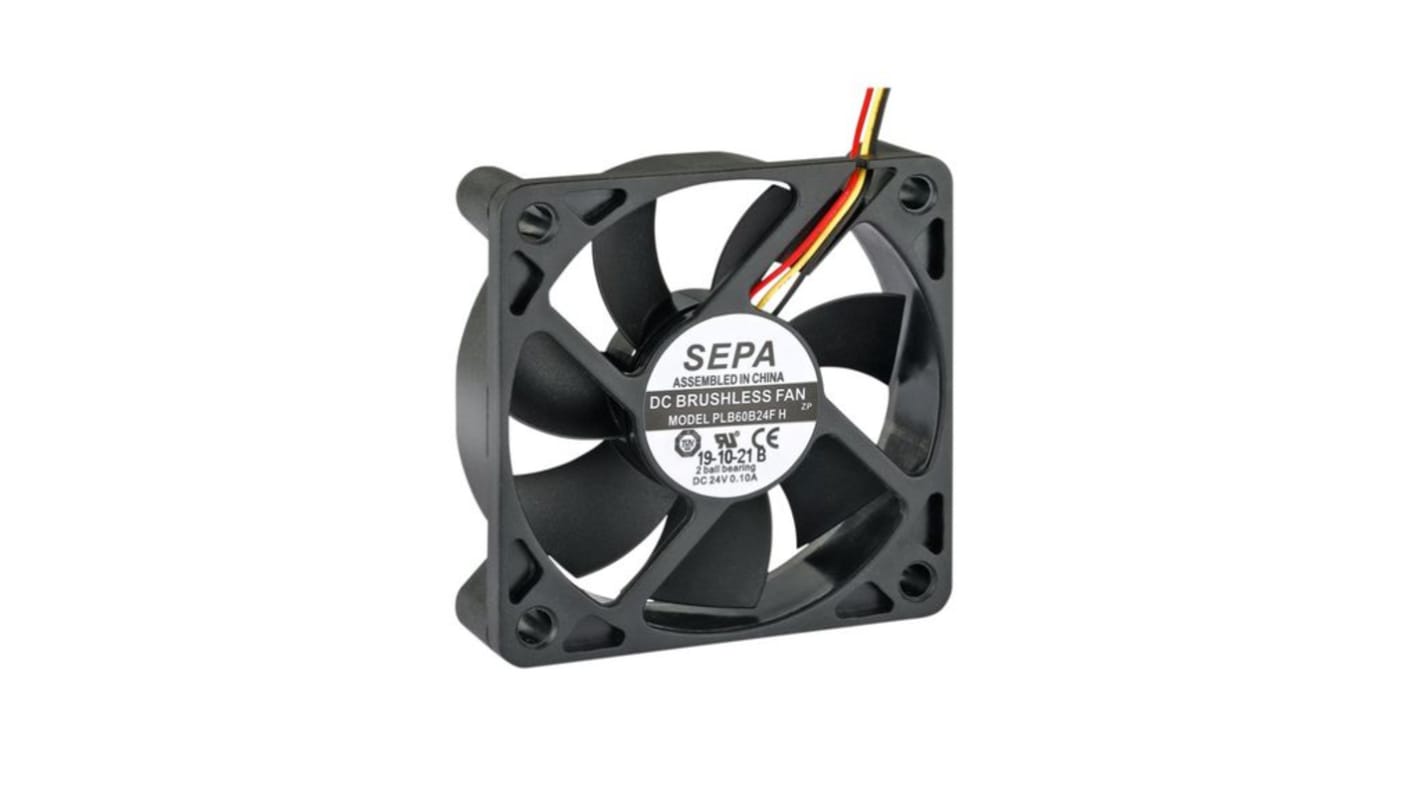 Sepa Axial Fan, 5 V dc, dc Operation, 28m³/h, 430mA Max, 60 x 60 x 15mm