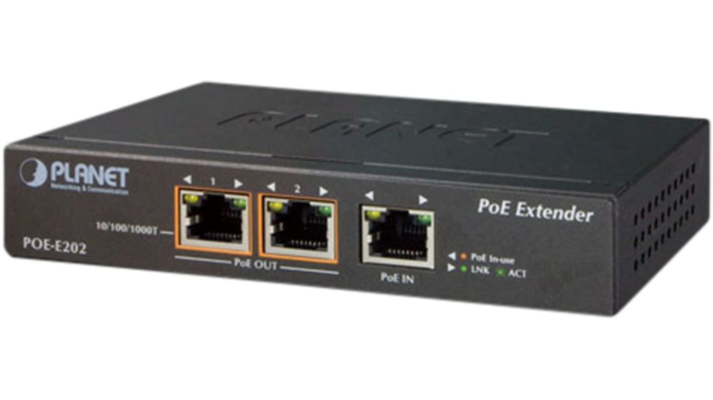 Estensore POE Planet, RJ45, 3 porte
