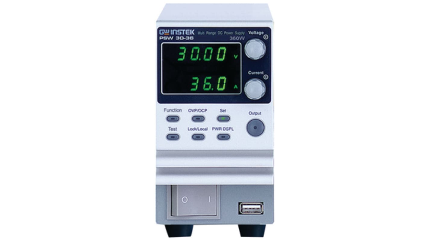 GW Instek PSW Series Series Bench Power Supply, 0 → 30V, 36A, 1-Output, 360W