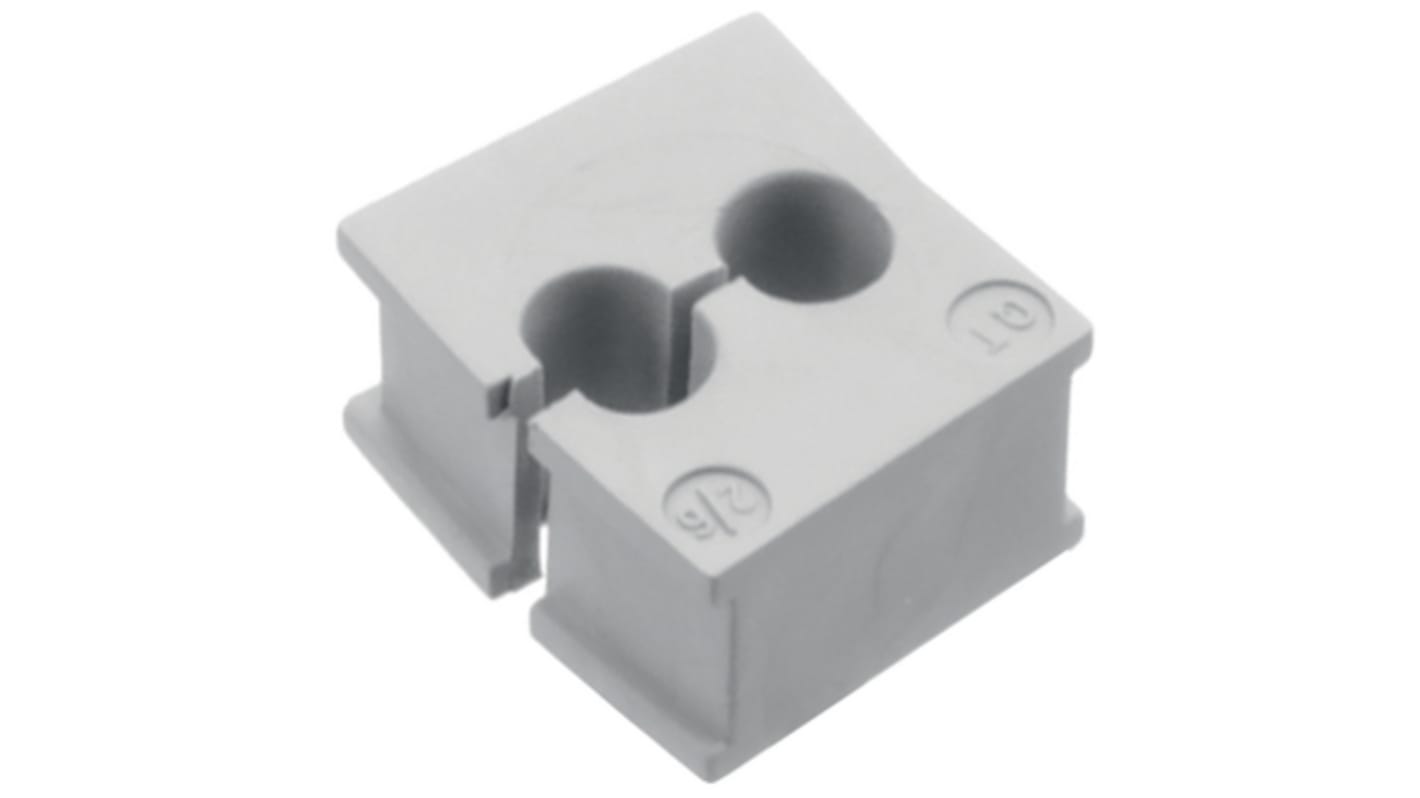 Icotek 配線グロメット, ケーブルグロメット, 最大ケーブル径:4mm, 最小パネル厚さ:888mm, QT 2/4