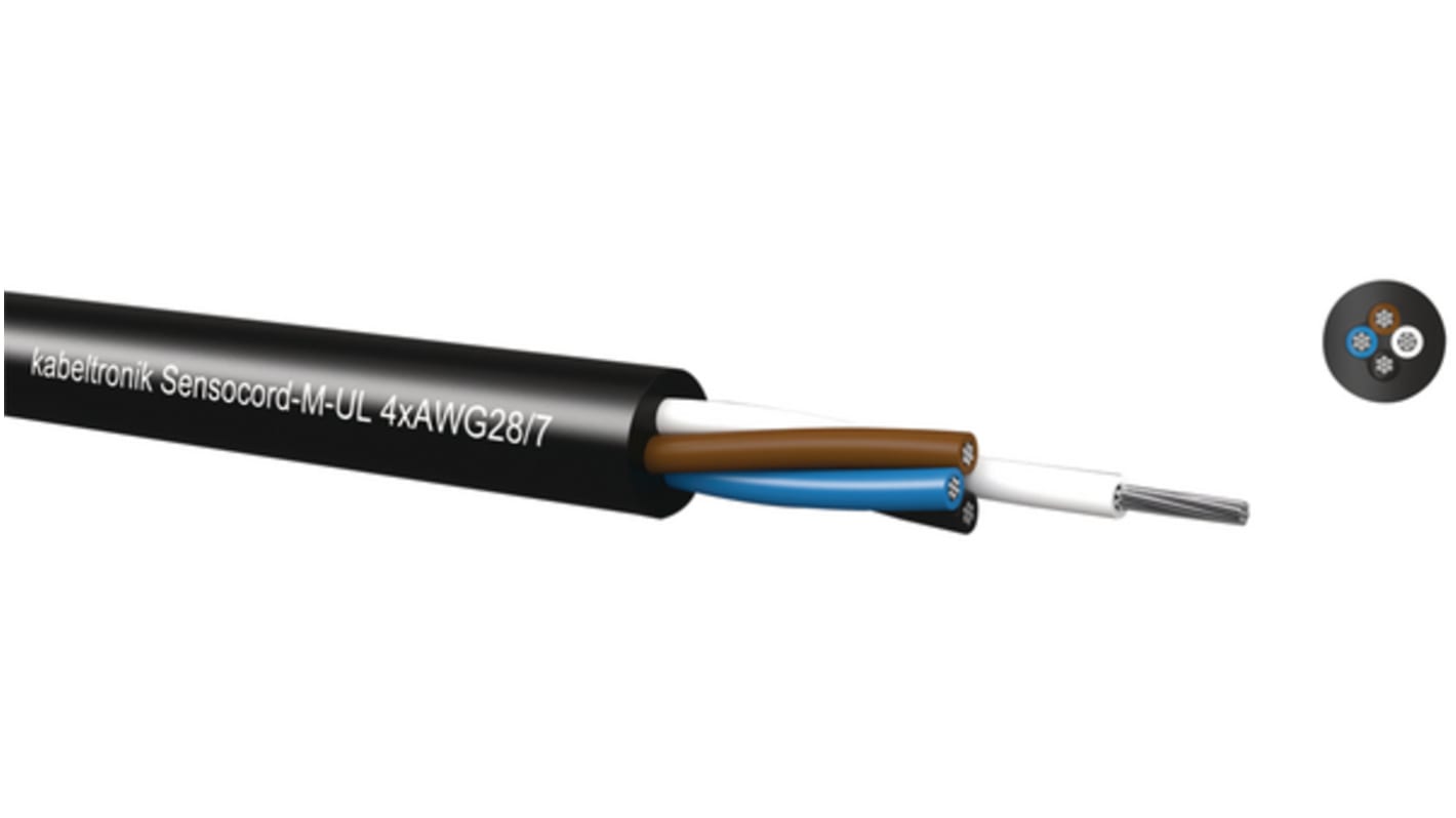 Kabeltronik Twisted Pair Cable, 4 Cores, 0.25 mm², 23 AWG, 50m, Multicore Cable