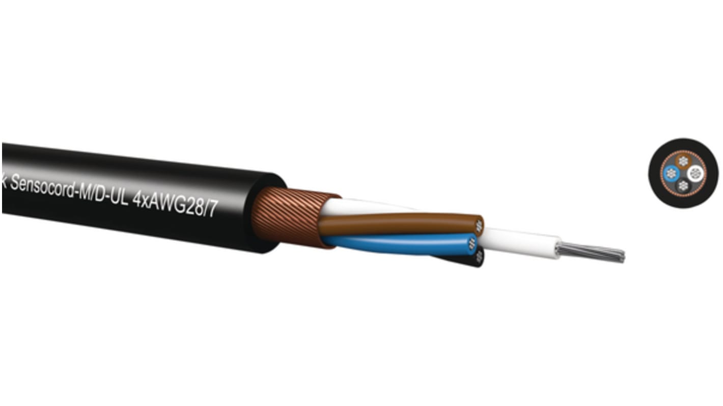 Kabeltronik 丸型 ツイストペアケーブル, 3芯, 28 AWG, 有, 100m