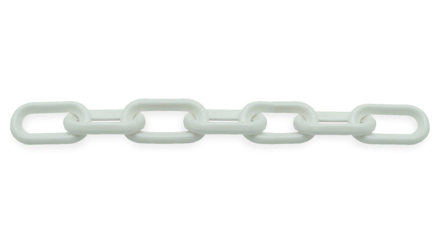 RS PRO White Polypropylene Chain Barrier