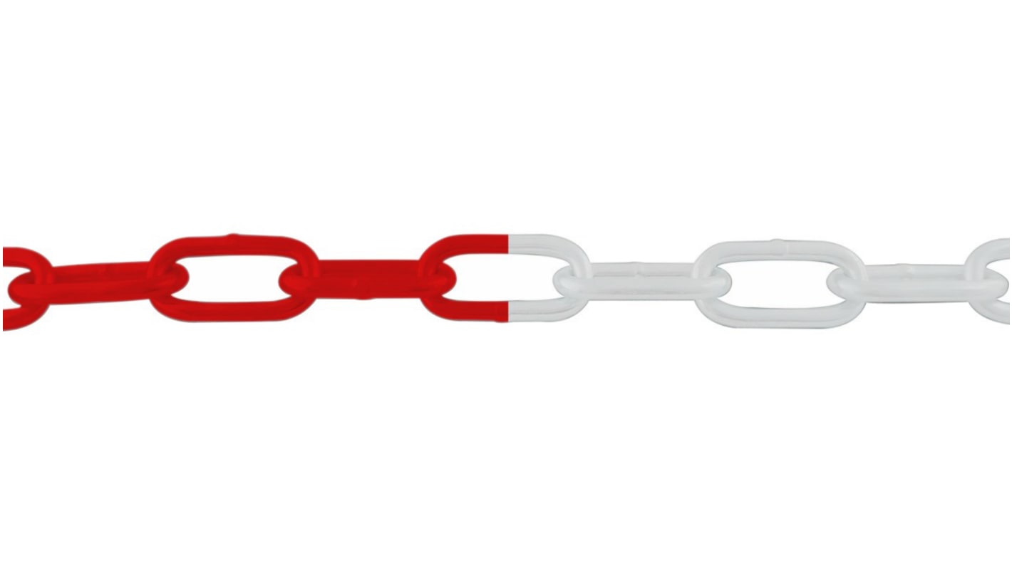 RS PRO Absperrkette Stahl Rot, Weiß Absperrkette