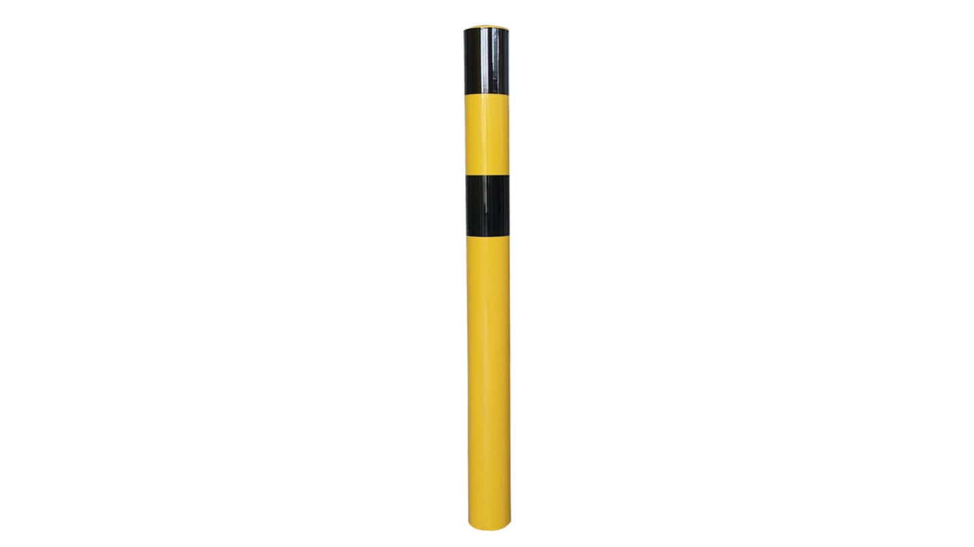 RS PRO Black & Yellow Steel Protection Barrier