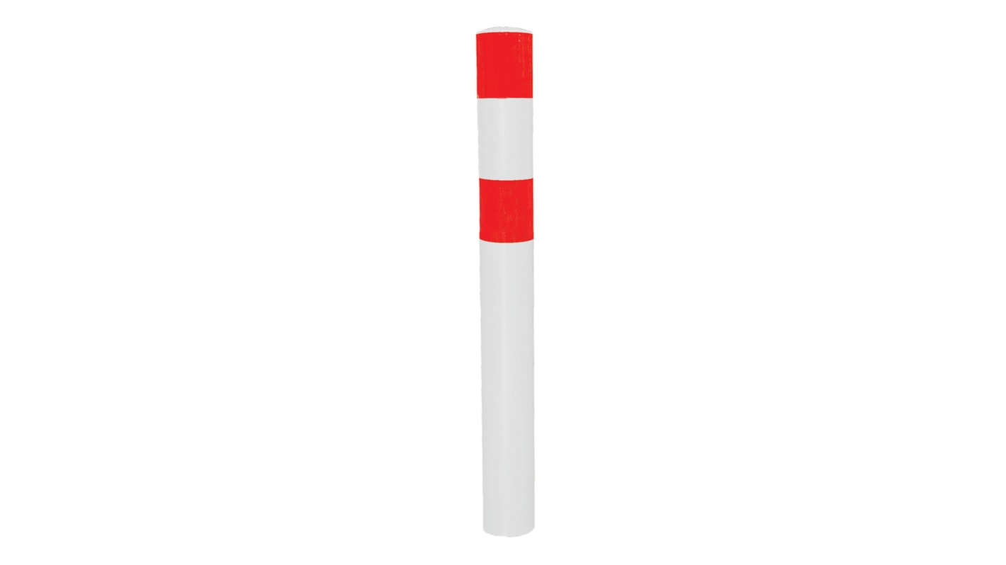 RS PRO Red & White Steel Protection Barrier