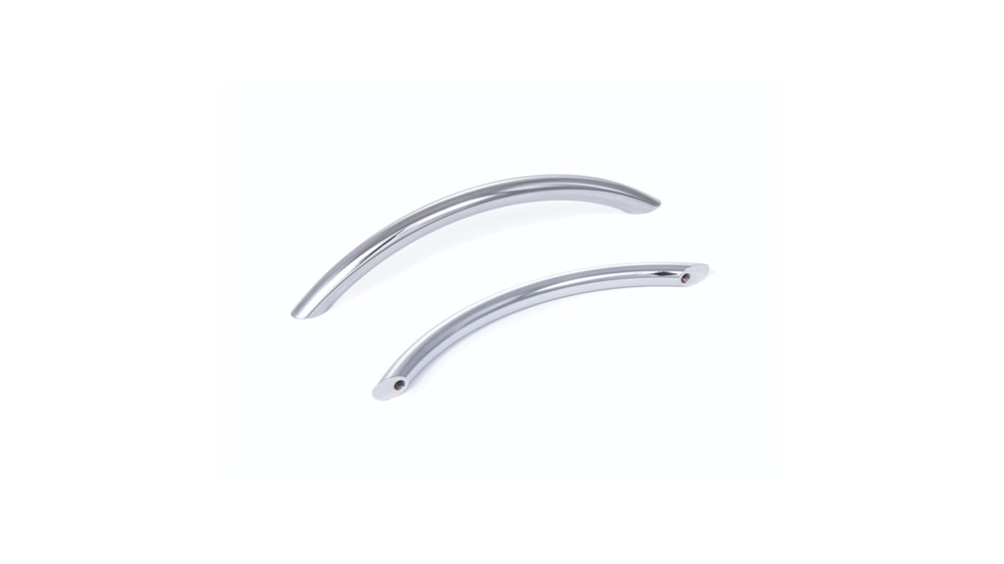RS PRO Polished Chrome Steel Cabinet Handle 24 mm Height, 10mm Width, 96mm Length