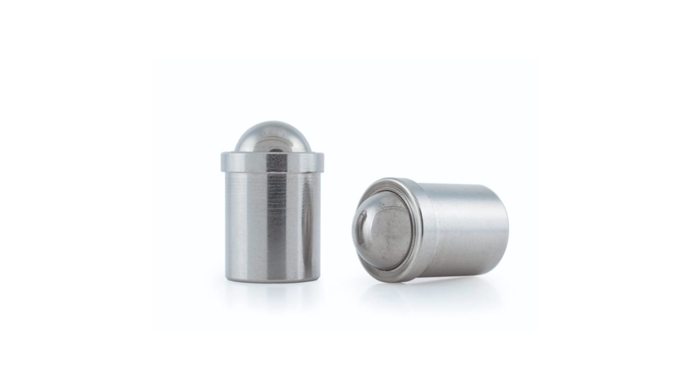RS PRO Stainless Steel Spring Plunger, 13mm Long