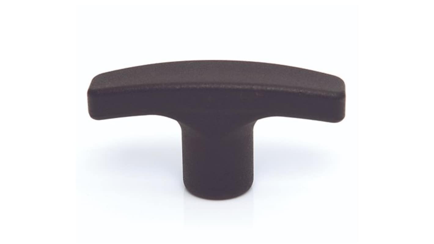 RS PRO 热塑性塑料黑色柜门拉手, 71mm长 x 22 mm高 x 19mm宽