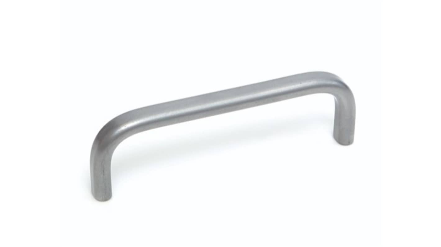 Tirador de armario RS PRO de Aluminio Gris plata, 120mm x 40 mm x 12mm