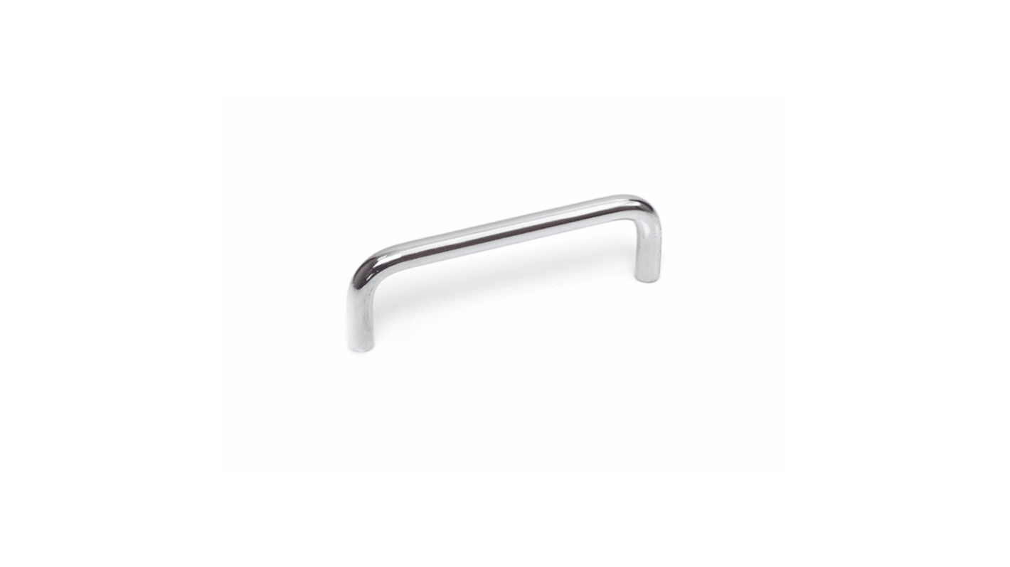 Tirador de armario RS PRO de Acero Plata, 88mm x 33 mm x 5mm