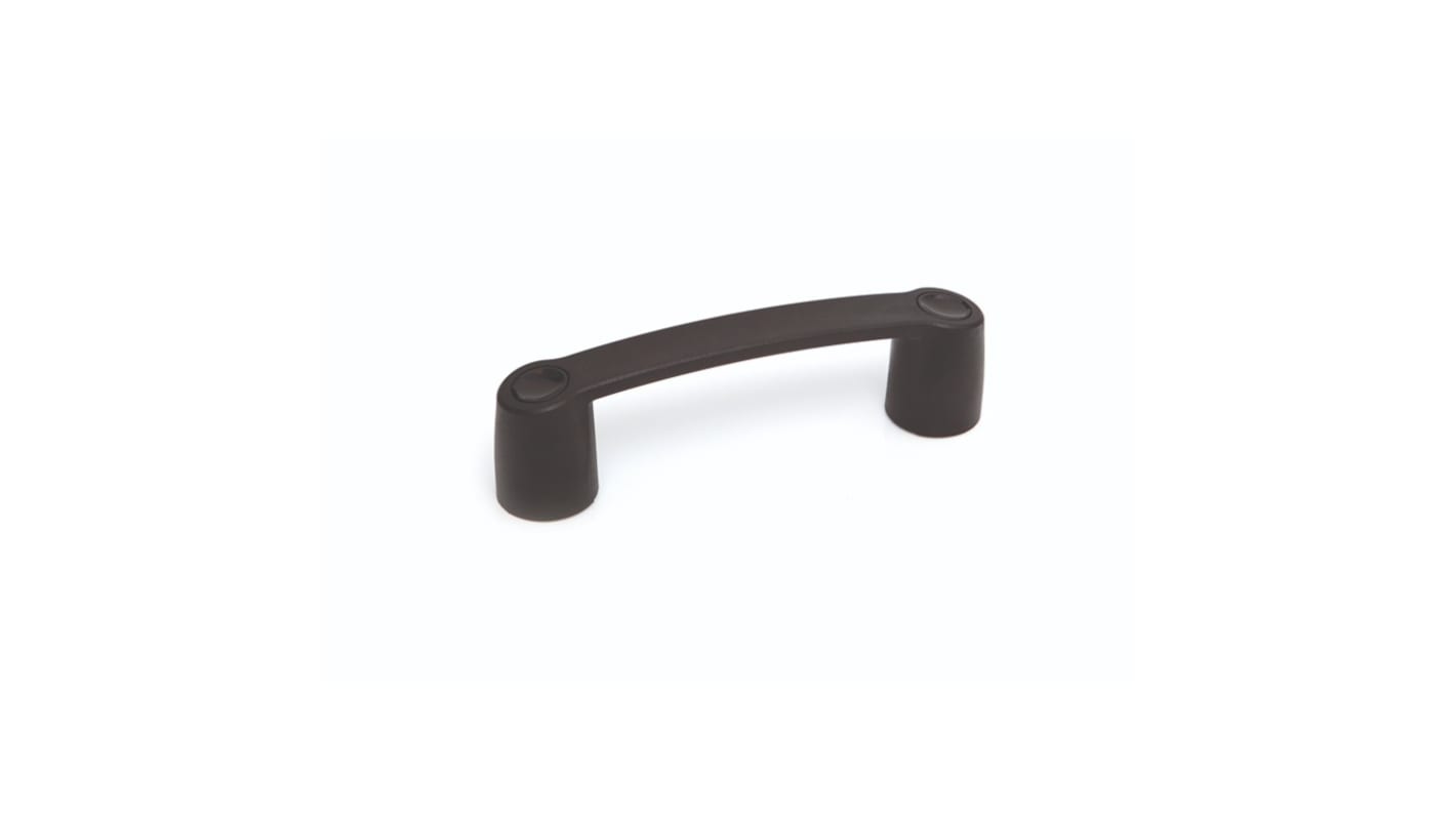 RS PRO Matt Black Glass Filled Nylon Cabinet Handle 40 mm Height, 29mm Width, 117mm Length
