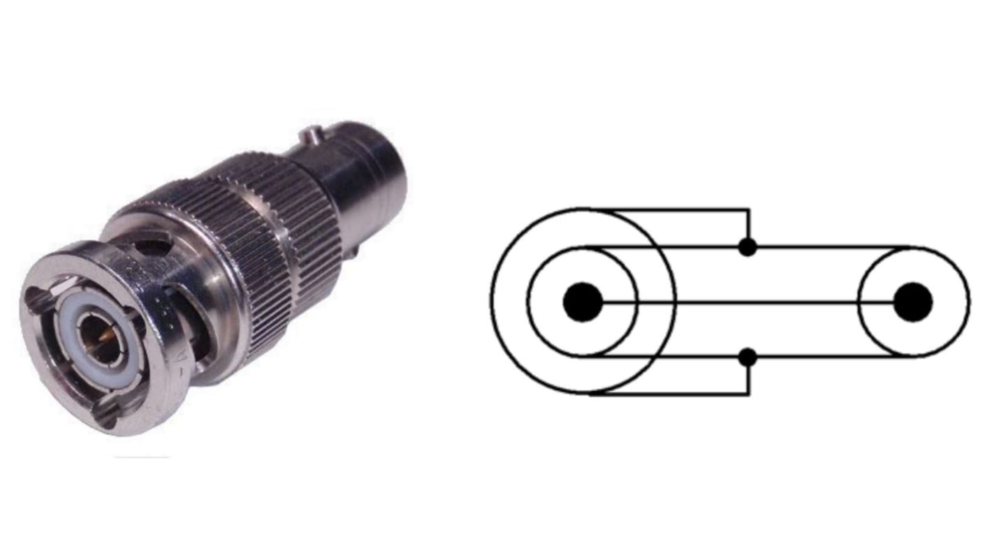 Keysight Technologies N1254A Series Male to Female Triax Connector, Straight Body